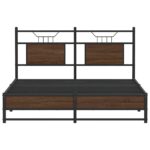 vidaXL Posteľný rám bez matraca hnedý dub 137x190 cm kompozitné drevo – Obrázok 6