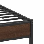 vidaXL Posteľný rám bez matraca hnedý dub 140x190 cm kompozitné drevo – Obrázok 10