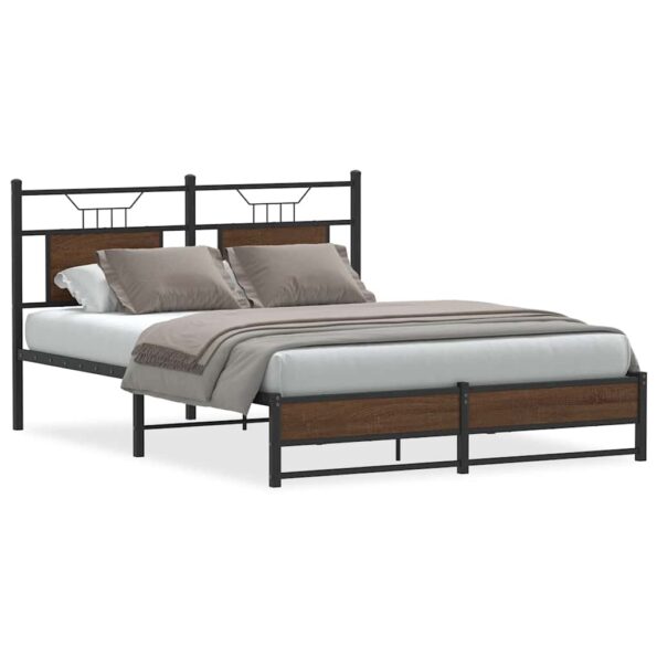 VXL8721158682482_a_en_hd_1.jpg vidaXL Posteľný rám bez matraca hnedý dub 140x200 cm kompozitné drevo – Obrázok 2