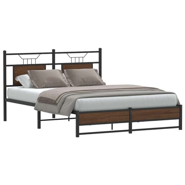 VXL8721158682482_m_en_hd_1.jpg vidaXL Posteľný rám bez matraca hnedý dub 140x200 cm kompozitné drevo – Obrázok 1