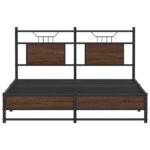 vidaXL Posteľný rám bez matraca hnedý dub 150x200 cm kompozitné drevo – Obrázok 6