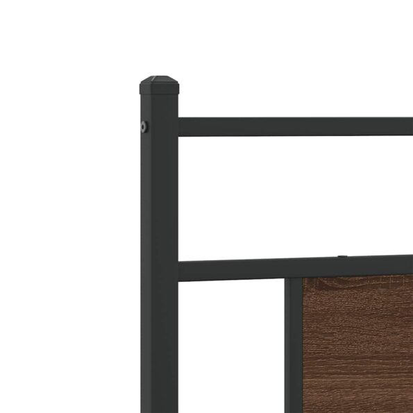 vidaXL Posteľný rám bez matraca hnedý dub 75x190 cm kompozitné drevo – Obrázok 9
