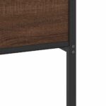 vidaXL Posteľný rám bez matraca hnedý dub 75x190 cm kompozitné drevo – Obrázok 10