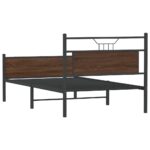 vidaXL Posteľný rám bez matraca hnedý dub 100x190 cm kompozitné drevo – Obrázok 8