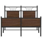 vidaXL Posteľný rám bez matraca hnedý dub 120x190 cm borovicový masív – Obrázok 6