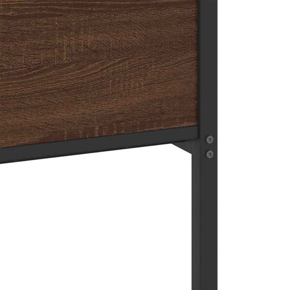 vidaXL Posteľný rám bez matraca hnedý dub 120x190 cm borovicový masív – Obrázok 10