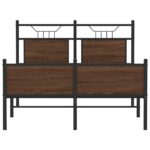 vidaXL Posteľný rám bez matraca hnedý dub 120x200 cm kompozitné drevo – Obrázok 6