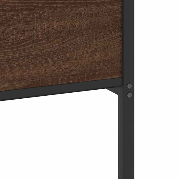 vidaXL Posteľný rám bez matraca hnedý dub 120x200 cm kompozitné drevo – Obrázok 10