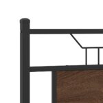 vidaXL Posteľný rám bez matraca hnedý dub 140x190 cm kompozitné drevo – Obrázok 9