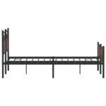 vidaXL Posteľný rám bez matraca hnedý dub 140x200 cm kompozitné drevo – Obrázok 7