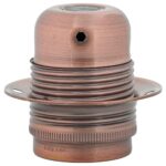 VidaXL držiaky lámp 2 ks červený bronz E27 – Obrázok 3