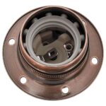 VidaXL držiaky lámp 2 ks červený bronz E27 – Obrázok 4