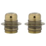 VidaXL držiaky lámp 2 ks bronzové E27 – Obrázok 2