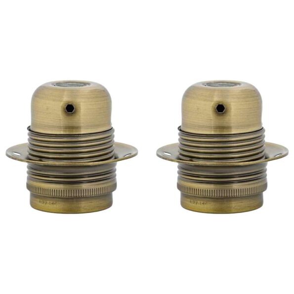 VidaXL držiaky lámp 2 ks bronzové E27 – Obrázok 2