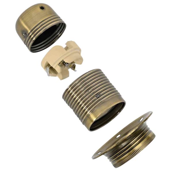 VidaXL držiaky lámp 2 ks bronzové E27 – Obrázok 6