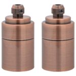 VidaXL držiaky lámp 2 ks červený bronz E27 – Obrázok 2