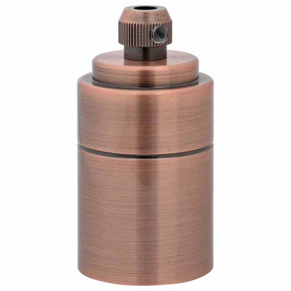 VidaXL držiaky lámp 2 ks červený bronz E27 – Obrázok 3