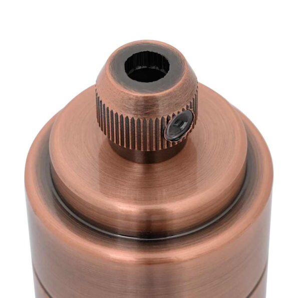 VidaXL držiaky lámp 2 ks červený bronz E27 – Obrázok 5