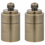 VidaXL držiaky lámp 2 ks bronzové E27 – Obrázok 2