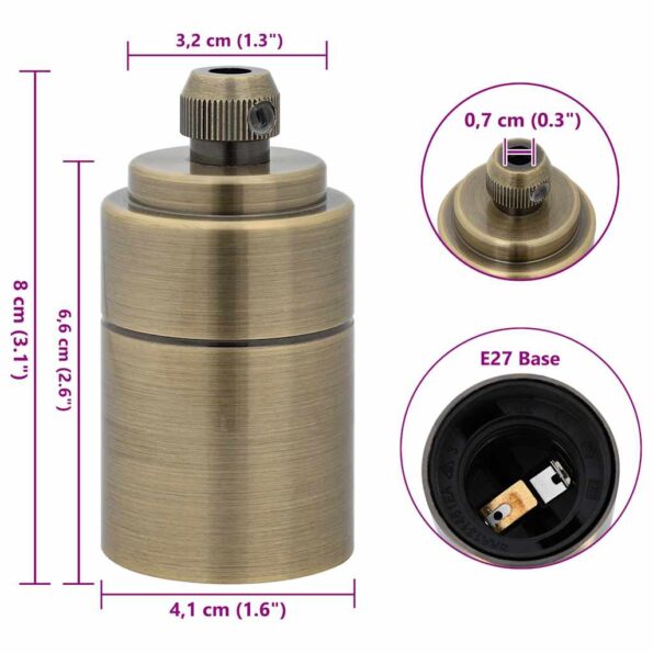 VXL8721158682895_g_en_hd_6.jpg VidaXL držiaky lámp 2 ks bronzové E27 – Obrázok 8