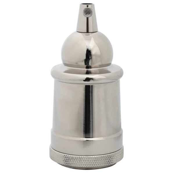 VidaXL držiaky lámp 2 ks Satin Nikel E27 – Obrázok 4