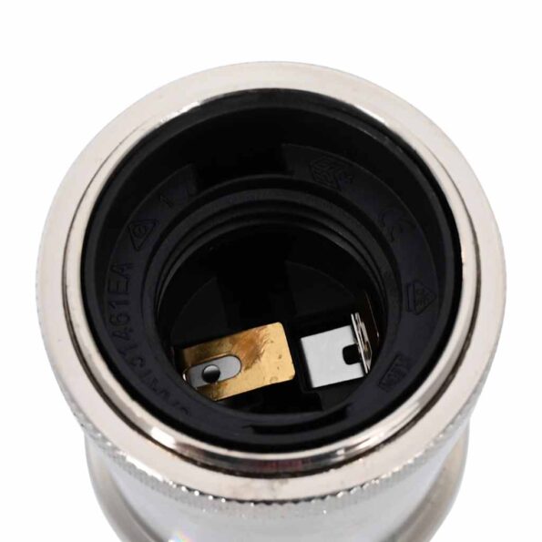 VidaXL držiaky lámp 2 ks Satin Nikel E27 – Obrázok 6