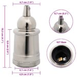 VidaXL držiaky lámp 2 ks Satin Nikel E27 – Obrázok 8