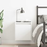 vidaXL Nástenný nočný stolík biely 38x34x40 cm – Obrázok 3