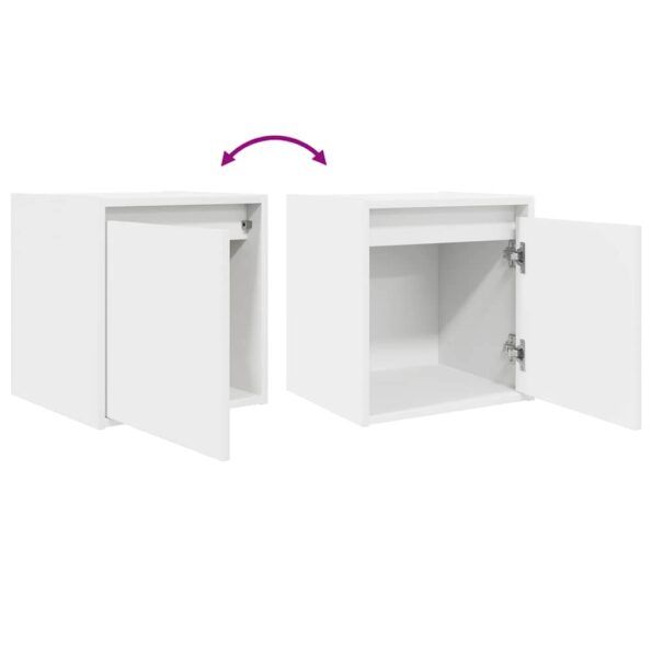 vidaXL Nástenný nočný stolík biely 38x34x40 cm – Obrázok 9