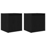 vidaXL nástenné nočné skrinky 2 ks čierna 38x34x40 cm – Obrázok 2
