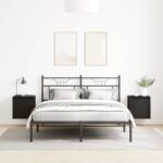 vidaXL nástenné nočné skrinky 2 ks čierna 38x34x40 cm – Obrázok 3