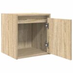 vidaXL Nástenný nočný stolík dub sonoma 38x34x40 cm – Obrázok 5