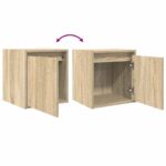 vidaXL Nástenný nočný stolík dub sonoma 38x34x40 cm – Obrázok 9