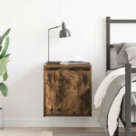 vidaXL Nástenný nočný stolík dymový dub 38x34x40 cm – Obrázok 3