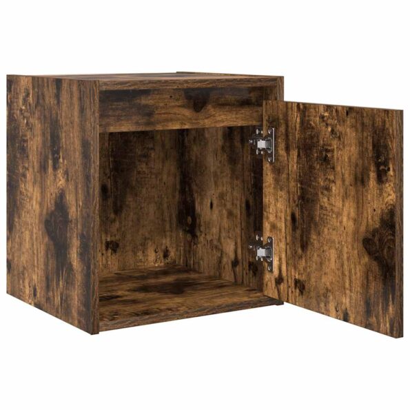 vidaXL Nástenný nočný stolík dymový dub 38x34x40 cm – Obrázok 5