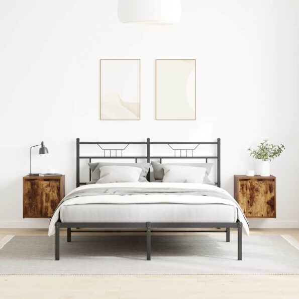 vidaXL Nástenné nočné stolíky 2 ks dymový dub 38x34x40 cm – Obrázok 3