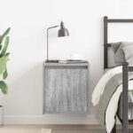 vidaXL Nástenný nočný stolík sivé sonoma 38x34x40 cm – Obrázok 3