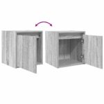 vidaXL Nástenný nočný stolík sivé sonoma 38x34x40 cm – Obrázok 9