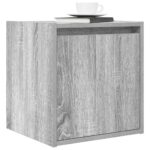 vidaXL Nástenné nočné stolíky 2 ks sivé sonoma 38x34x40 cm – Obrázok 4