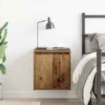 vidaXL Nástenný nočný stolík staré drevo 38x34x40 cm – Obrázok 3