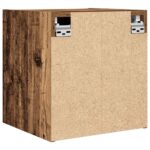 vidaXL Nástenný nočný stolík staré drevo 38x34x40 cm – Obrázok 8