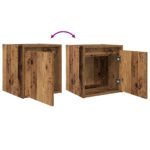 vidaXL Nástenný nočný stolík staré drevo 38x34x40 cm – Obrázok 9