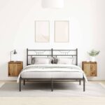 vidaXL Nástenné nočné stolíky 2 ks staré drevo 38x34x40 cm – Obrázok 3