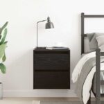 vidaXL Nástenný nočný stolík dub čierny 38x34x40 cm – Obrázok 3