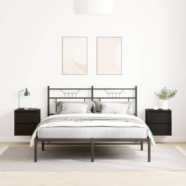 vidaXL Nástenný nočný stolík 2 ks dub čierny 38x34x40 cm – Obrázok 3