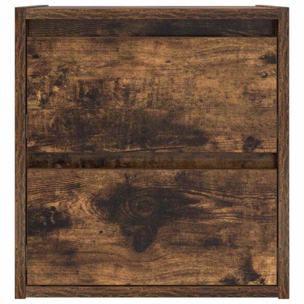 vidaXL Nástenný nočný stolík dymový dub 38x34x40 cm – Obrázok 6