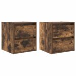 vidaXL Nástenné nočné stolíky 2 ks dymový dub 38x34x40 cm – Obrázok 2