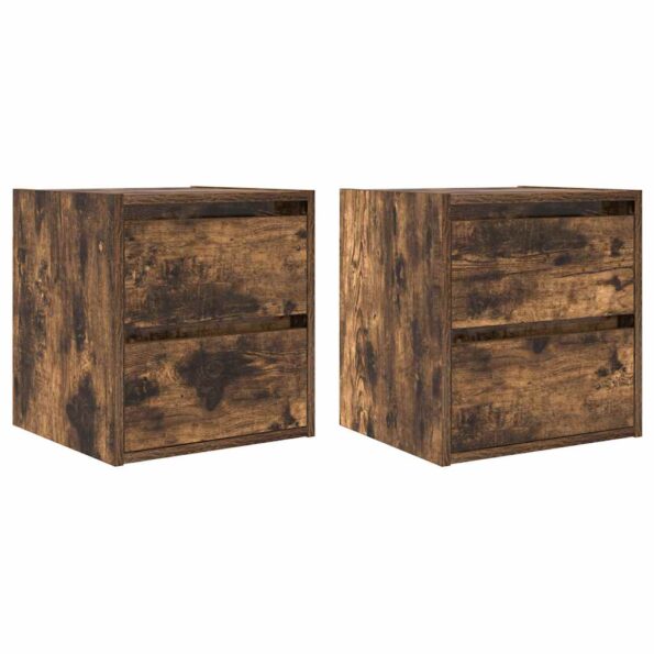 vidaXL Nástenné nočné stolíky 2 ks dymový dub 38x34x40 cm – Obrázok 2
