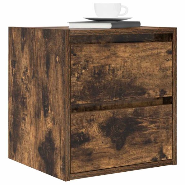 vidaXL Nástenné nočné stolíky 2 ks dymový dub 38x34x40 cm – Obrázok 4