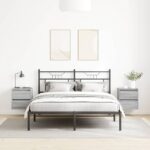 vidaXL Nástenné nočné stolíky 2 ks sivé sonoma 38x34x40 cm – Obrázok 3